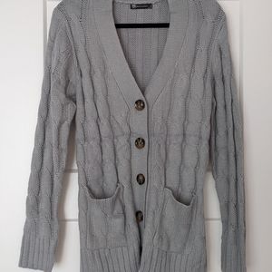 Pretty Garden Women's Gray Cardigan Size Small